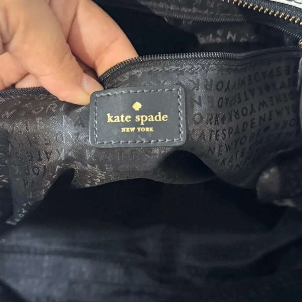 Kate Spade | Women’s Black and White Striped Tote Bag